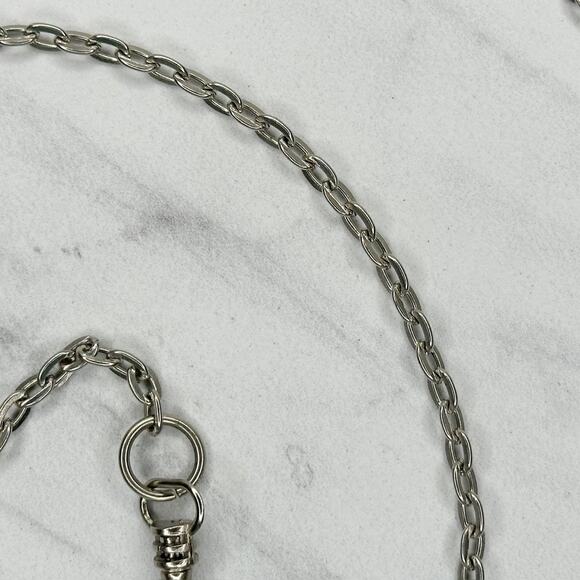 Silver Tone Oval Link Chain Purse Strap 46" Crossbody Bag Replacement ✨ - Picture 9 of 11